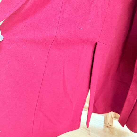 Cinzia Rocca Icons Belted Ruby Red Wool and Cashmere Coat - Picture 8 of 10